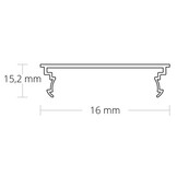 LED inbouw profiel met cover 23,5mm x 15mm - 07ALU - UITVERKOOP
