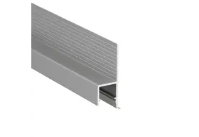 LED inbouw plintprofiel inclusief opaal klikcover 38.6 mm x 12,60 mm GIPS10ALU