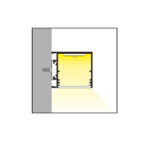 LED strip profiel met de zijkant geopend 2 meter met cover 33,40 mm x 38 mm - PN30.C1ALU