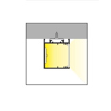 LED strip profiel met de zijkant geopend 2 meter met cover 33,40 mm x 38 mm - PN30.C1ALU