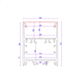 Wit LED strip profiel inclusief opaal klikcover 40mm x 50mm - XL340WIT