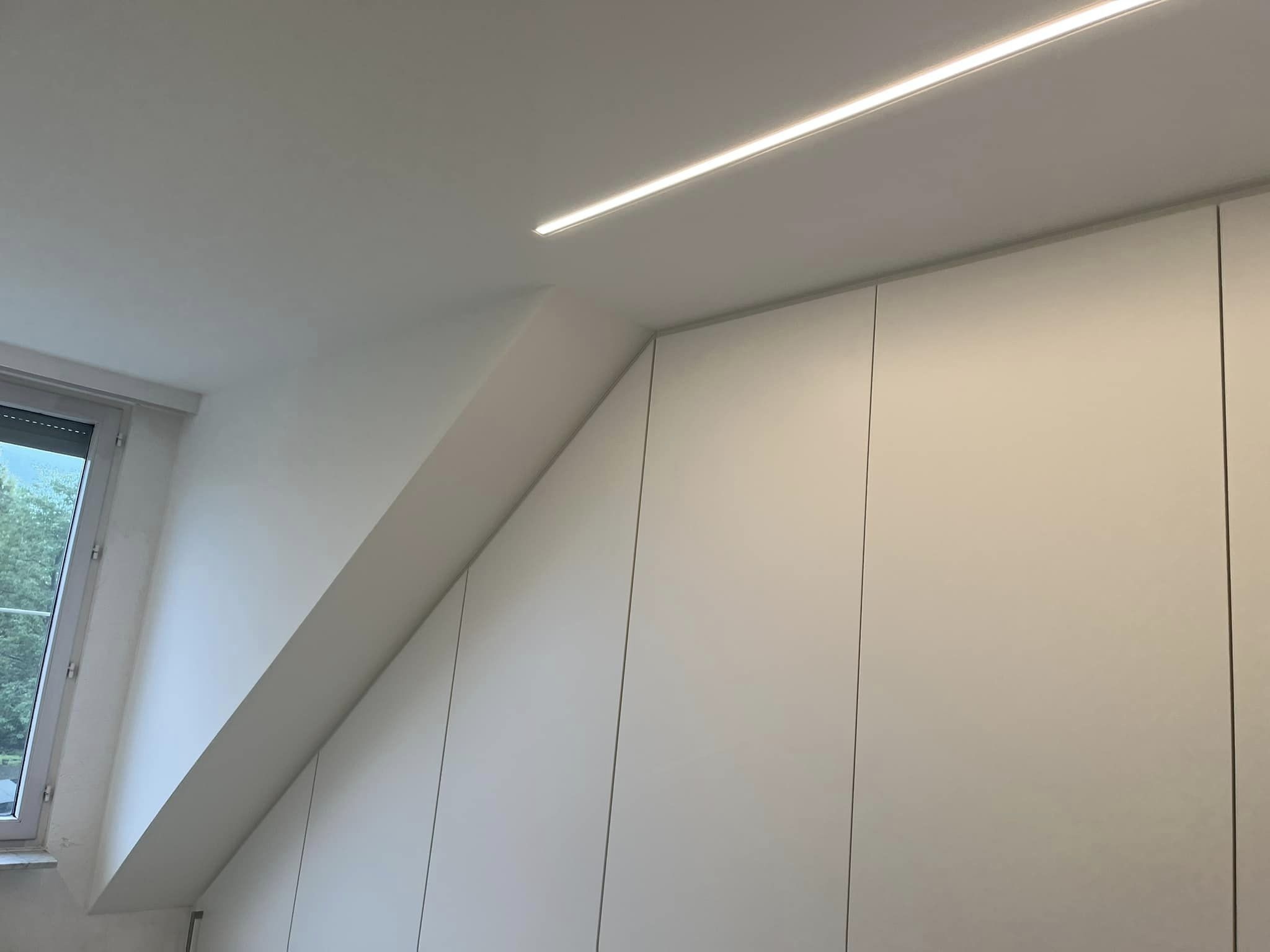 LED tegel en stuc profiel inclusief klikafdekking 58.04mm x 10,8mm - STUC400