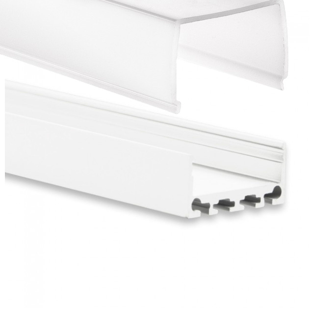 Sample LED strip profiel PN4-WIT - afdekking naar keuze