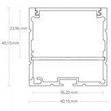 LED strip profiel XL 2 meter inclusief cover 40,10mm x 40,10mm - XL17ALU