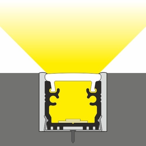 LED strip garage profiel 2 meter met cover 15,8 mm x 13,70 mm - Garage12