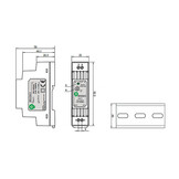 DIN Rail LED driver 15 watt 12 volt 1,25 Ampère - IP20 - MDIN15W12