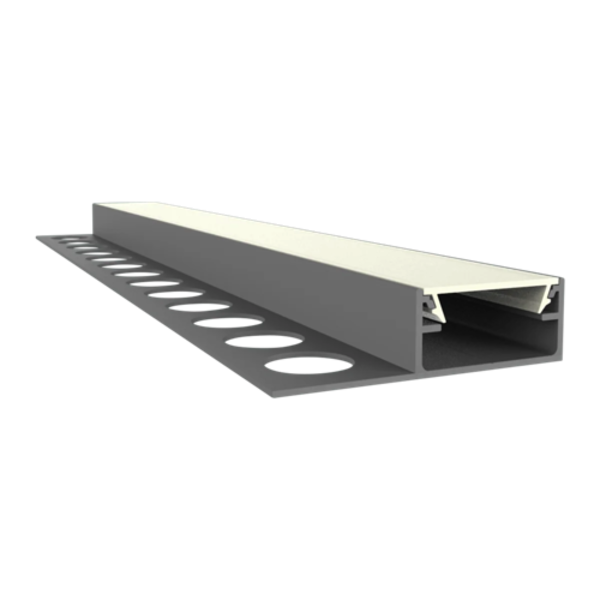 150cm LED tegel en stuc profiel inclusief afdekking 40mm x 10,8mm - STUC300
