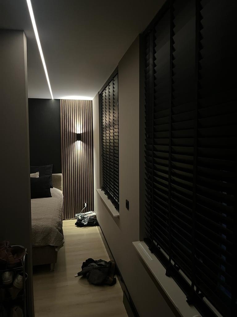 150cm LED tegel en stuc profiel inclusief afdekking 40mm x 10,8mm - STUC300