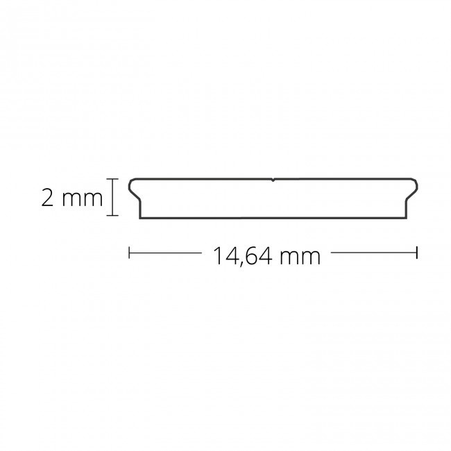 Waterdicht LED profiel 2 meter 15 mm x 19,02 mm - 18.1ALU.H20