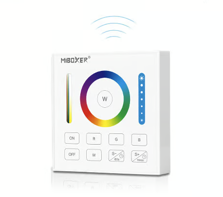 LED wanddimmer draadloos RGB/RGBW/RGBWW/RGBCCT - Wit B0 Miboxer