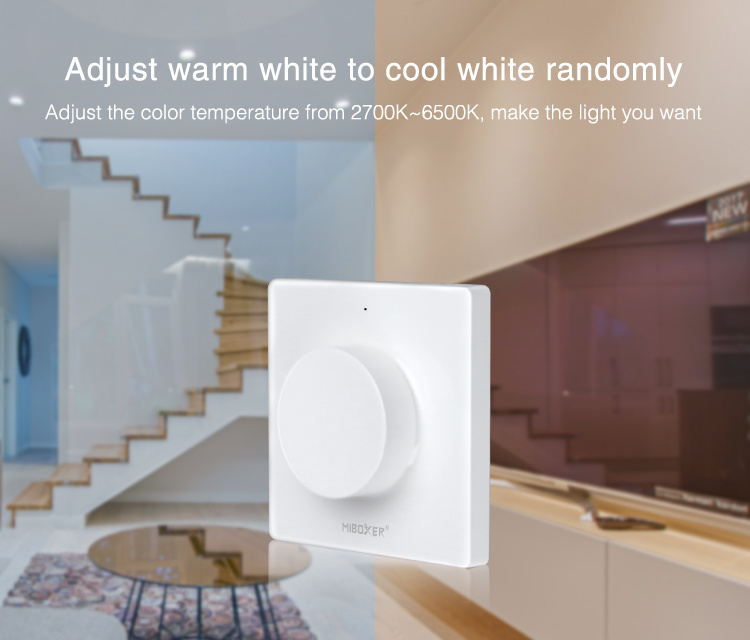 MiBoxer draadloze LED wanddimmer - Draadloze wanddimmer - K1