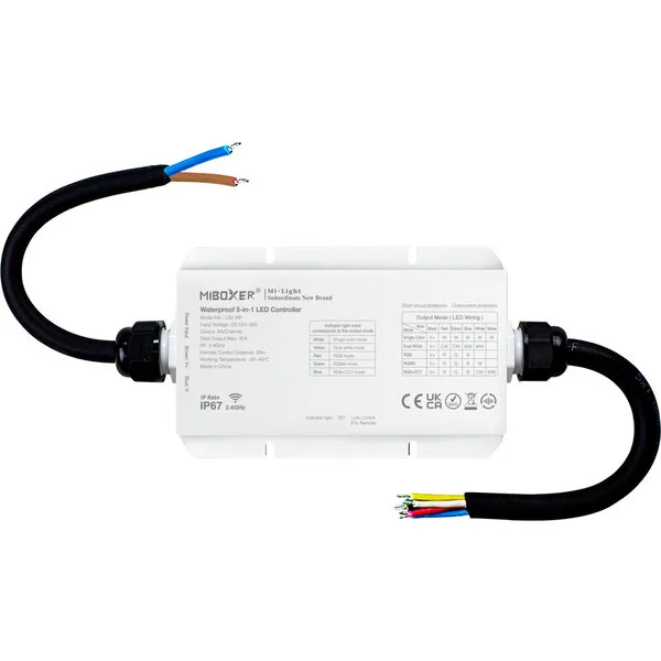 Waterdichte WiFi + 2,4ghz LED controller 12~24V 20A Optioneel afstandsbediening WL5-WP