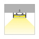 Zwart LED XL profiel 3 meter met lage cover 33,4mm x 12,8mm - XL10ZWART