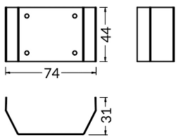 XL70 montageklem set van 2 stuks