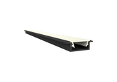 Zwart verzonken LED strip profiel met cover 15 mm x 6mm - 308ZWART