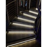 Zwart verzonken LED strip profiel met cover 15 mm x 6mm - 308ZWART