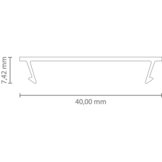 Zwart LED strip profiel inclusief klikcover 40mm x 50mm - XL340ZWART