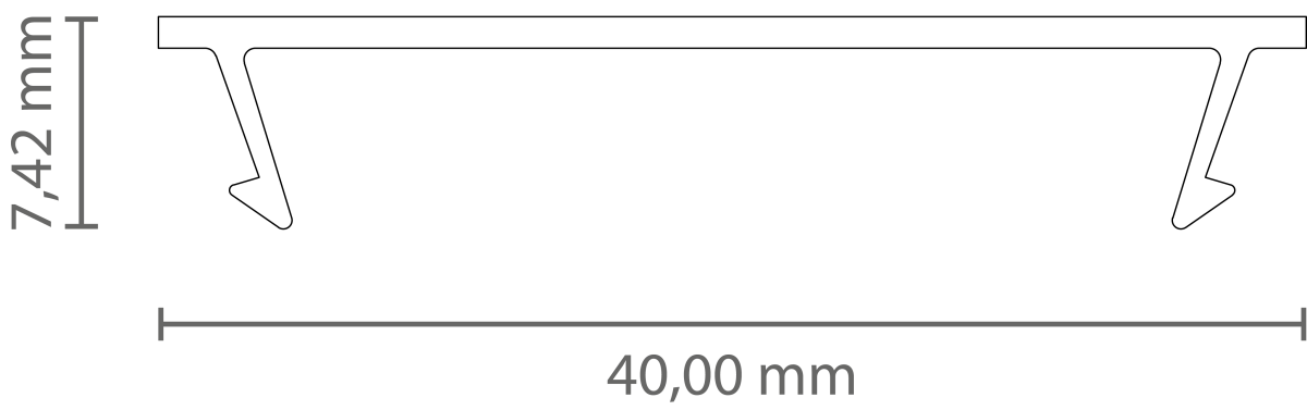 Zwart LED strip profiel inclusief klikcover 40mm x 50mm - XL340ZWART