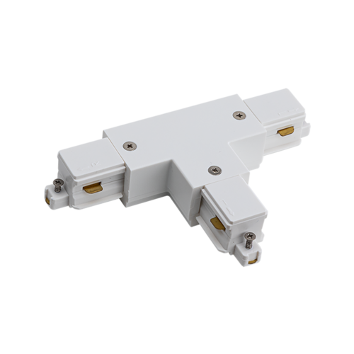 1-FASE rail T connector - links - wit