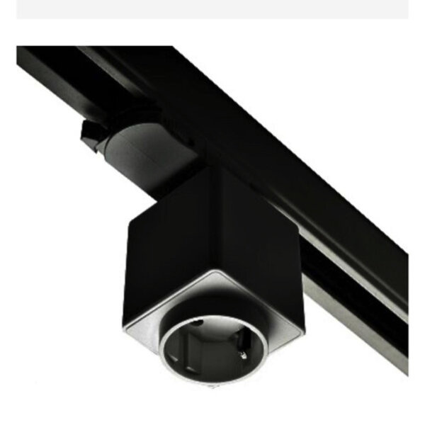 3- fase stekker voor in rail zwart