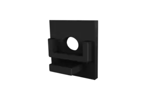 Eindkap  met kabeldoorvoer - 302ZWART