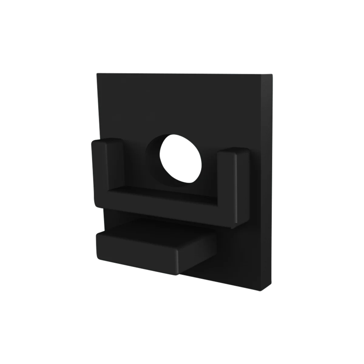 Eindkap  met kabeldoorvoer - 303ZWART