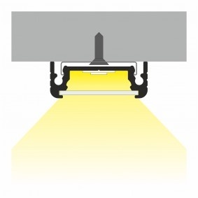 LED profiel montageklem extra lange voor - 09INBOUW-ALU, 09INBOUW-WIT, 09INBOUW-ZWART