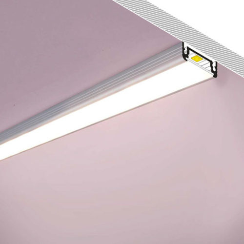 LED profiel montageklem extra lange voor - 09INBOUW-ALU, 09INBOUW-WIT, 09INBOUW-ZWART
