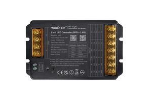 Professionele 30 ampere LED controller 5 in 1 - Single Color/Dual White/RGB/RGBW/RGBWW/RGBCCT LED strips 12-24-48v - HW5