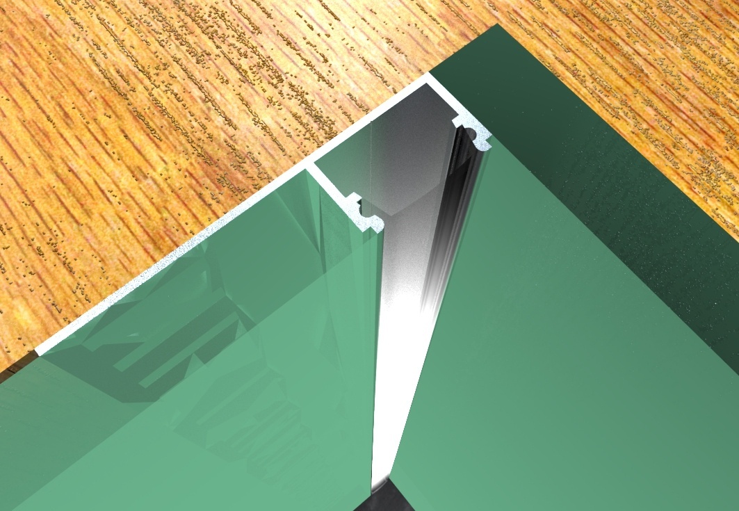 LED stucprofiel inclusief klikcover 37 mm x 10,9 mm STUC100