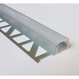 FP2 LED tegel- en stucprofiel - Geanodiseerd aluminium - afdekking naar keuze
