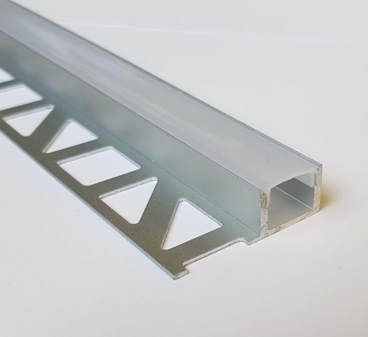 FP2 LED tegel- en stucprofiel - Geanodiseerd aluminium - afdekking naar keuze