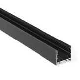 VARIO30-02 ACDE-9/TY LED profiel 3 meter - 33,4 x 15,9 mm - Zwart geanodiseerd - met opaal afdekkap
