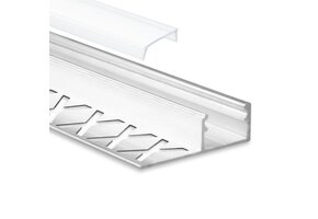 FP2 LED tegel- en stucprofiel - Geanodiseerd aluminium - afdekking naar keuze