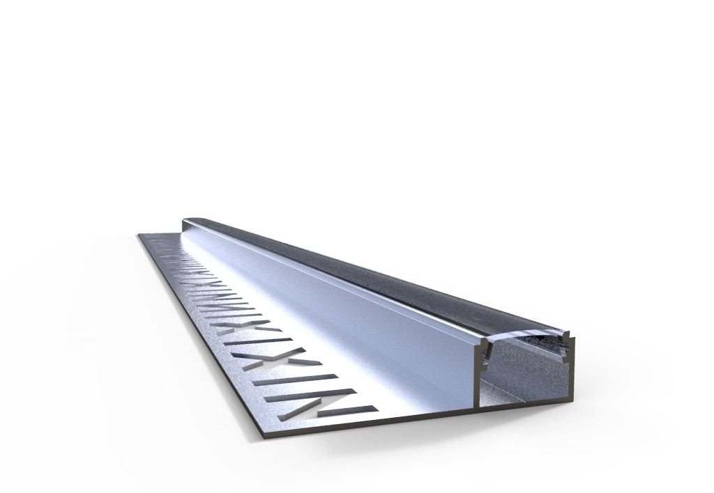 FP2 LED tegel- en stucprofiel - Geanodiseerd aluminium - afdekking naar keuze