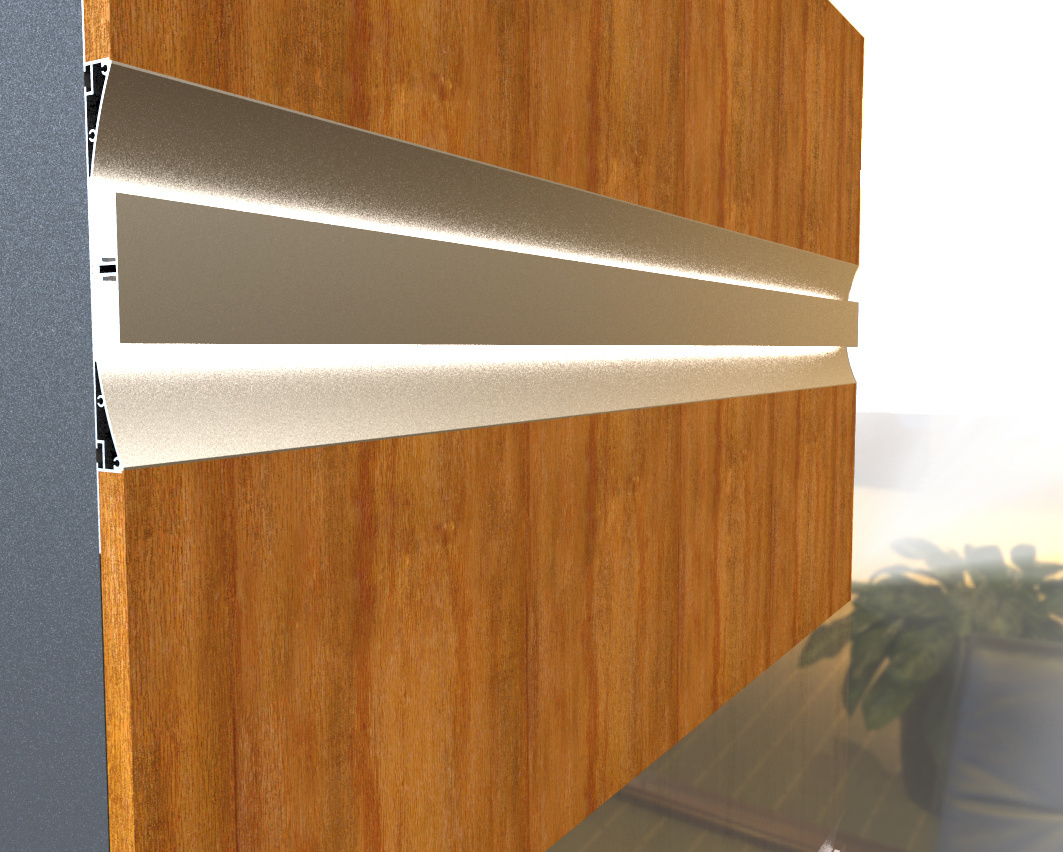 LED gips profiel 2 meter 33 mm x 16,8 mm GIPS11ALU