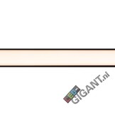 Zwart LED opbouw profiel met cover 18,1 mm x 19,02 mm - 18ZWART