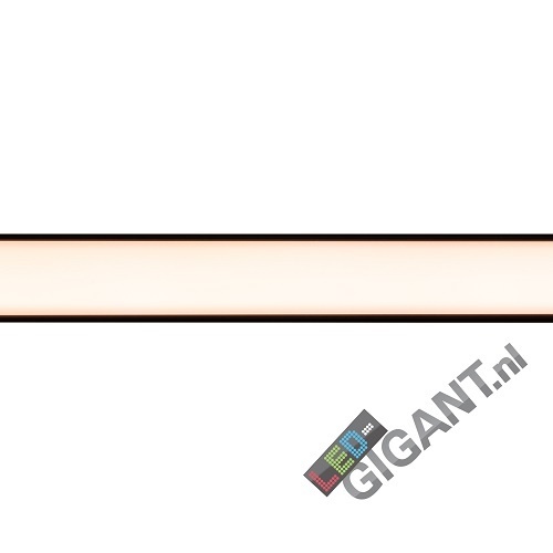Zwart LED opbouw profiel met cover 18,1 mm x 19,02 mm - 18ZWART