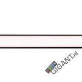 Zwart LED opbouw profiel met cover 18,1 mm x 19,02 mm - 18ZWART