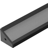LED hoekprofiel met cover 24 mm x 19,4 mm - C21Zwart