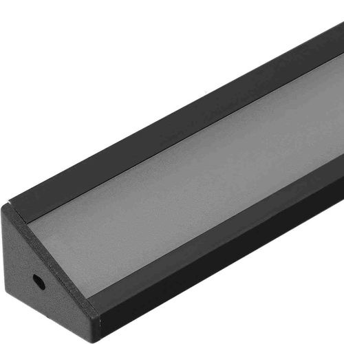 LED hoekprofiel met afdekking 24 mm x 19,4 mm - C21Zwart
