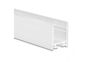 Wit opbouw LED strip profiel 2 meter met opaal klikcover 18.5 mm x 23 mm - 18.2WIT