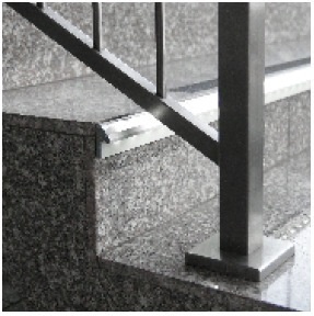 LED strip trapprofiel met cover 41,5 mm x 20,6 mm - D10ALU