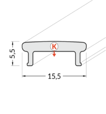 LED strip vloerprofiel 2 meter met cover 15,8 mm x 13,70 mm - VLOER12