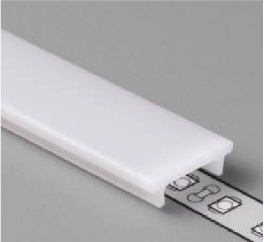 LED strip vloerprofiel 2 meter met afdekking 15,8 mm x 13,70 mm - VLOER12