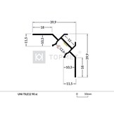 LED tegel en stuc hoekprofiel 2 meter 39,9 mm x 39,9 mm C24STUC BINNENHOEK