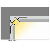 LED tegel en stuc hoekprofiel 2 meter 39,9 mm x 39,9 mm C24STUC BINNENHOEK