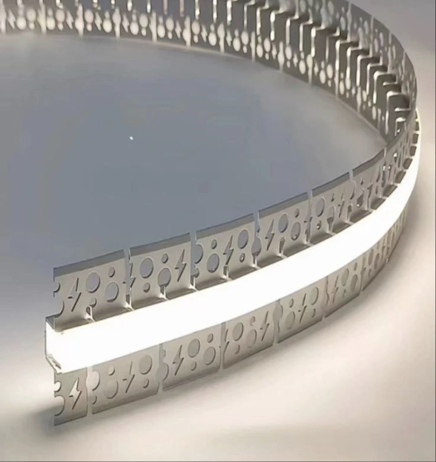 Horizontaal buigbaar LED stucprofiel inclusief afdekking 55,3 mm x 11 mm STUC360