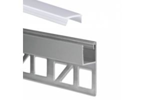 Slim LED stucprofiel 2 meter met opaal klikcover 33mm x 11,90 mm - SLIMSTUC04