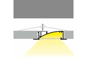 FLAT8 H/UX LED profiel - Geanodiseerd aluminium - afdekking naar keuze